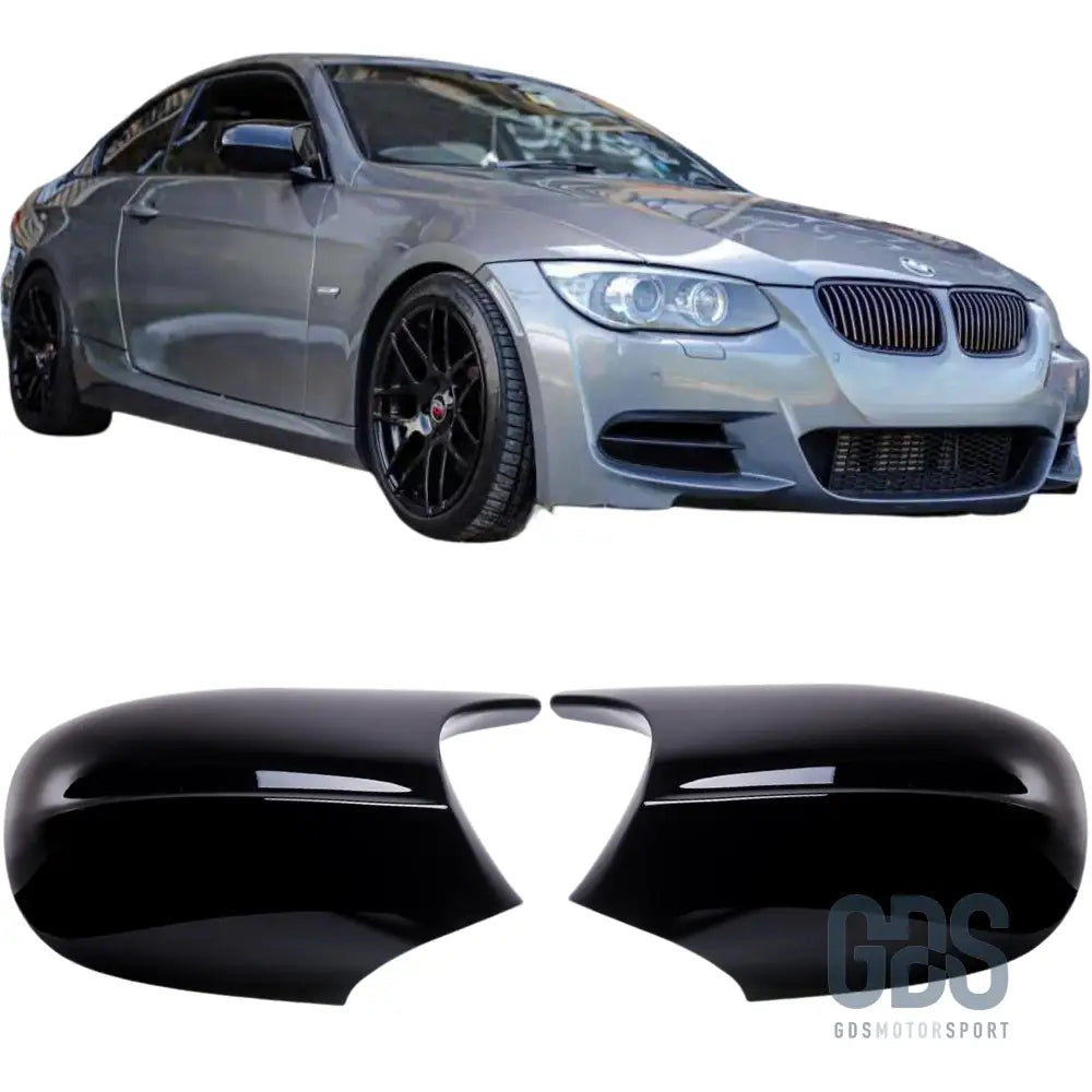 Coques rétroviseurs extérieurs look m3 bmw e92 e93 phase 2 lci noir brillant - coque rétroviseur