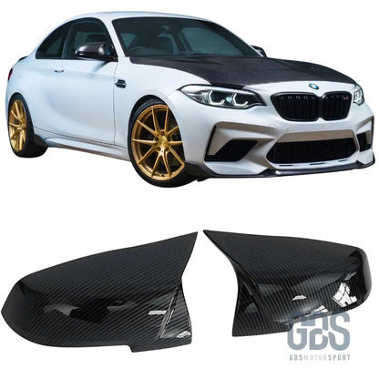 Coques de rétroviseurs look m performance aspect carbone pour bmw série 2 f22 f23 - coque rétroviseur