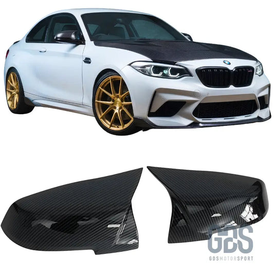 Coques de rétroviseurs look m performance aspect carbone pour bmw série 2 f22 f23 - coque rétroviseur