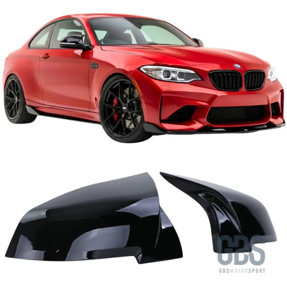 Coques de rétroviseurs look m performance noir brillant pour bmw série 2 f22 f23 - coque rétroviseur