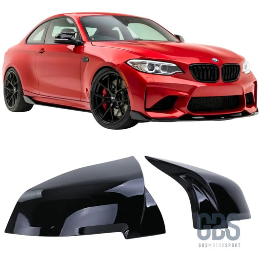 Coques de rétroviseurs look m performance noir brillant pour bmw série 2 f22 f23 - coque rétroviseur