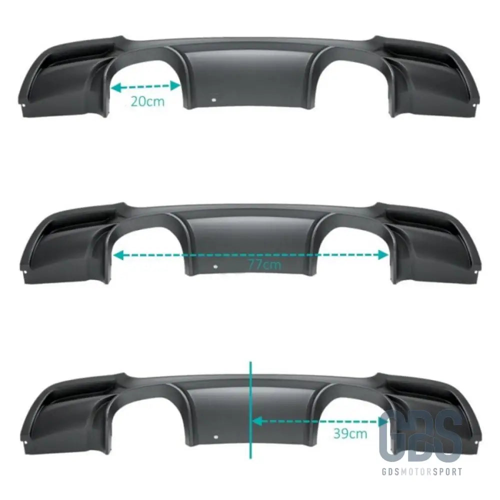 Diffuseur arrière look m3 csl performance bmw série 3 e92 e93 pack m double sortie