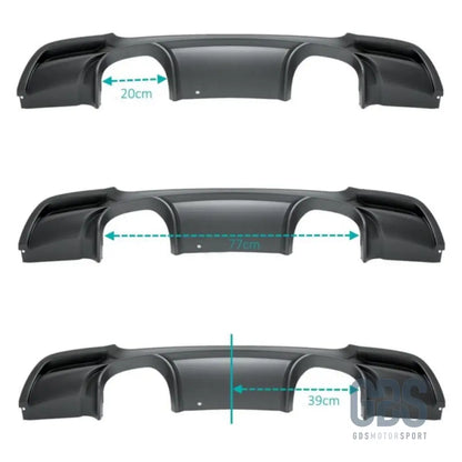Diffuseur arrière look m3 csl performance bmw série 3 e92 e93 pack m double sortie