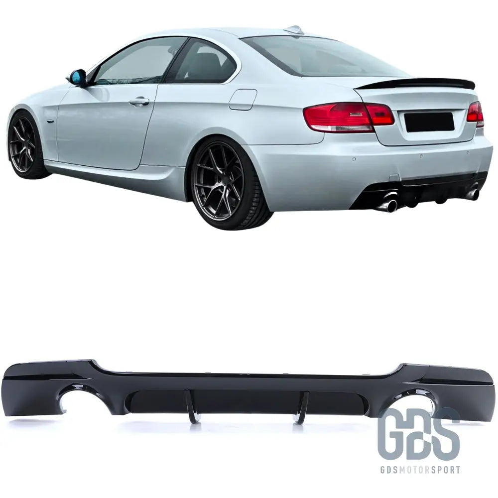 Diffuseur arrière m performance bmw série 3 e92 e93 335i 335d pack noir brillant double sortie