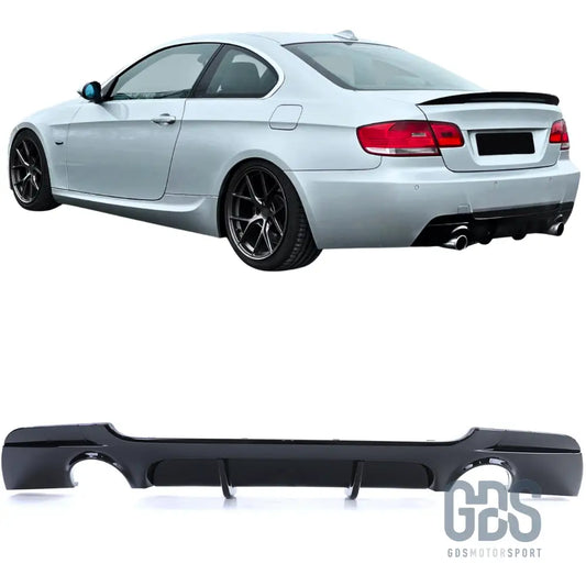 Diffuseur arrière m performance bmw série 3 e92 e93 335i 335d pack noir brillant double sortie