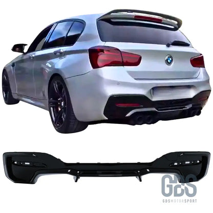Diffuseur look m2 noir brillant sortie gauche/droite bmw série 1 f20 f21 phase 2 lci - arrière