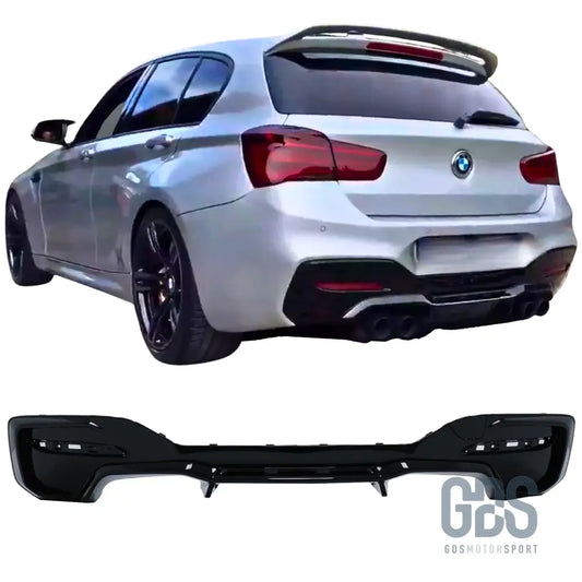 Diffuseur look m2 noir brillant sortie gauche/droite bmw série 1 f20 f21 phase 2 lci - arrière
