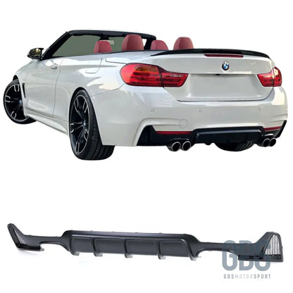 Diffuseur m performance pour bmw série 4 f32 f33 f36 - sorties look m4 noir mat - arrière