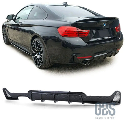 Diffuseur m performance pour bmw série 4 f32 f33 f36 - sortie double gauche look carbone - arrière