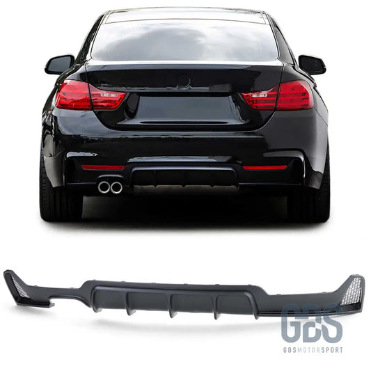 Diffuseur m performance pour bmw série 4 f32 f33 f36 sortie double gauche noir mat - arrière