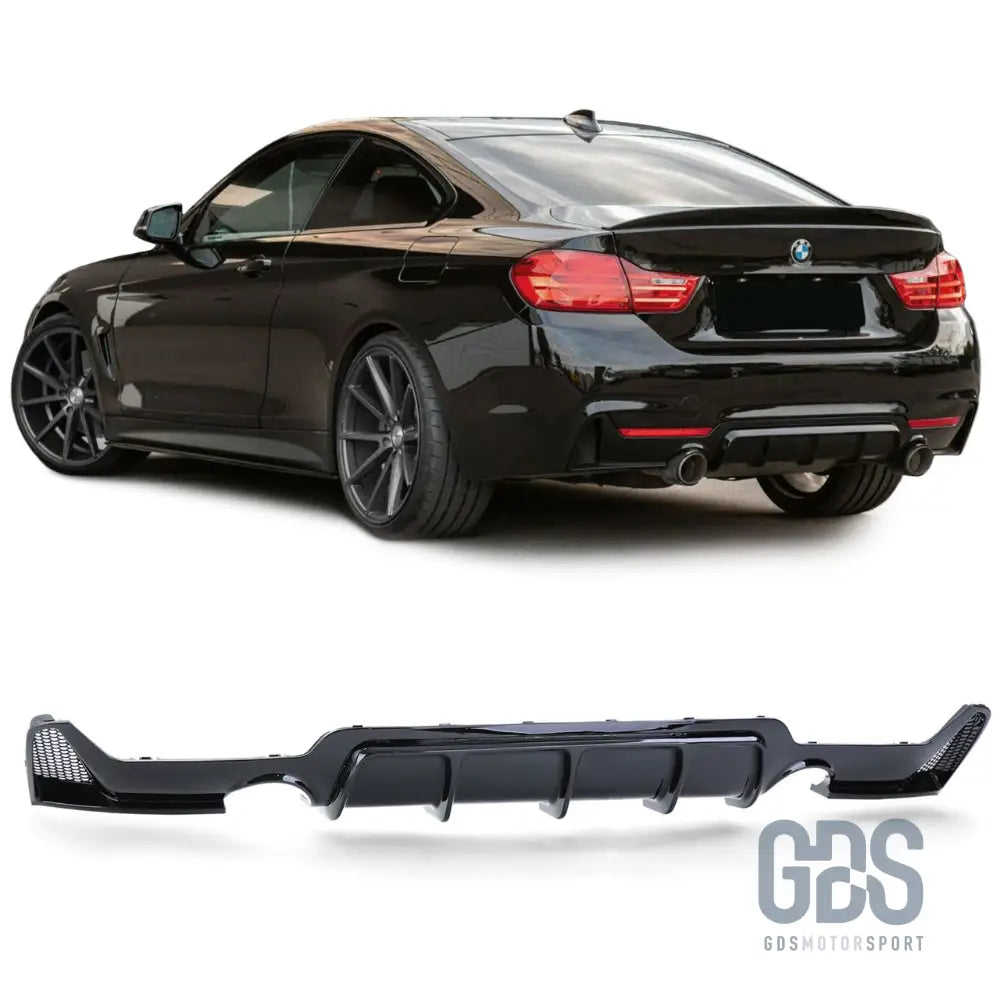Diffuseur m performance pour bmw série 4 f32 f33 f36 - sortie gauche/droite type 435i 440i noir brillant - arrière