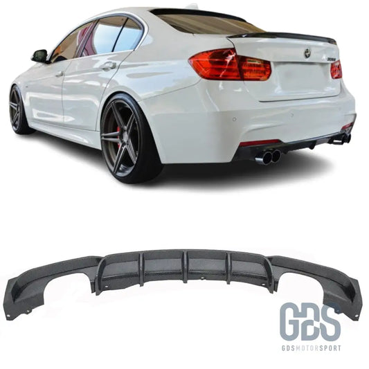 Diffuseur m performance look carbone 3d 4 sorties échappement bmw f30/f31 pack - arrière