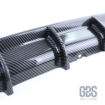 Diffuseur m performance look carbone 3d 4 sorties échappement bmw f30/f31 pack - arrière