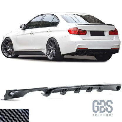 Diffuseur m performance look carbone 3d double sortie gauche bmw série 3 f30 / f31 pack - arrière