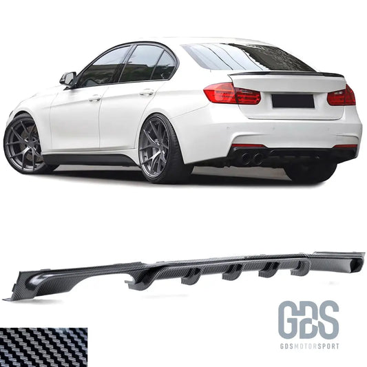 Diffuseur m performance look carbone 3d double sortie gauche bmw série 3 f30 / f31 pack - arrière