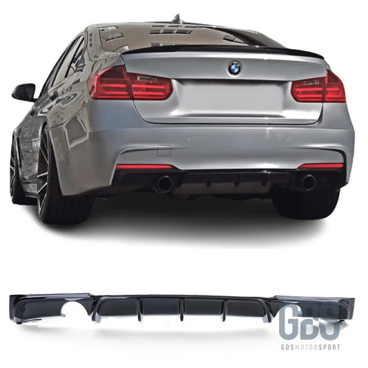 Diffuseur m performance noir brillant double sortie gauche et droite bmw 335i/340i f30/f31 pack - arrière