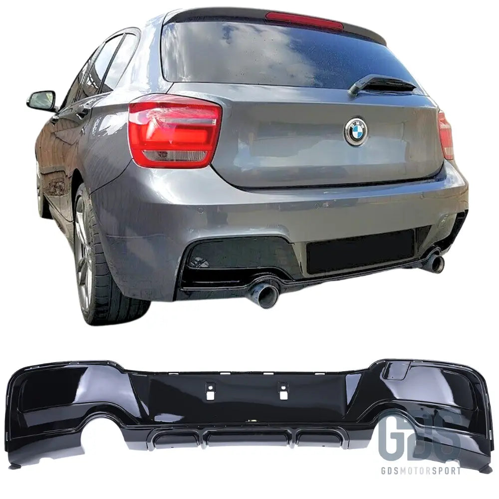 Diffuseur m performance noir brillant look m135i sortie gauche/droite bmw série 1 f20 f21 phase - arrière