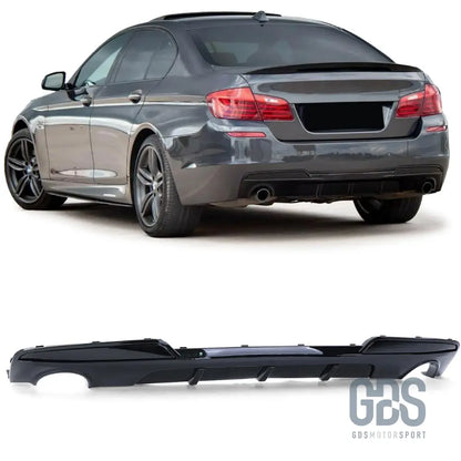 Diffuseur pare-choc arrière 535i/d m performance noir brillant pour bmw f10 / f11 pack (2010-2017) - arrière