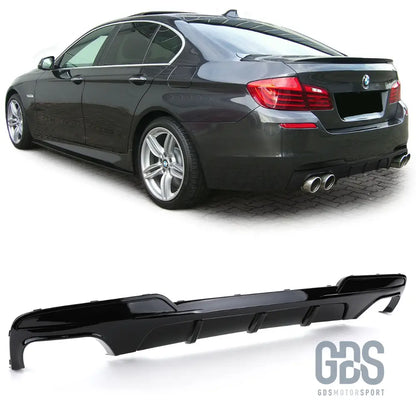 Diffuseur pare-choc arrière 550i/d m performance noir brillant pour bmw f10 / f11 pack (2010-2017) - arrière