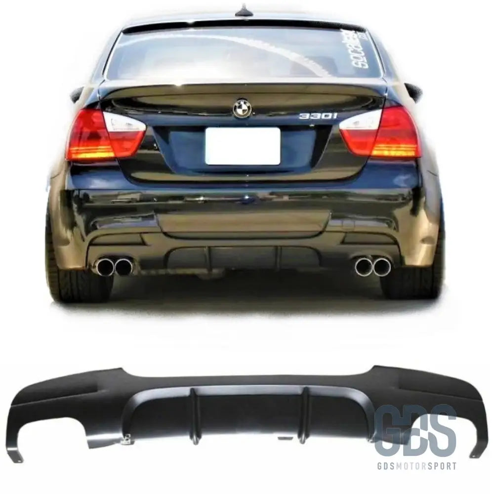 Diffuseur pare-choc arrière look m performance 4 sorties bmw série 3 e90/e91 - arrière
