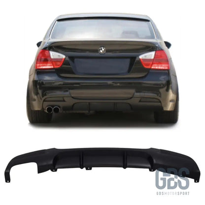 Diffuseur pare-choc arrière look pack m performance noir mat bmw série 3 e90 e91 - arrière
