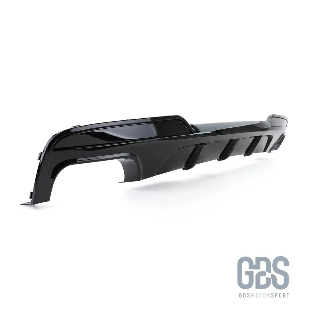 Diffuseur pare-choc arrière noir brillant + embouts 550i pour bmw f10 / f11 pack m (2010-2017) - arrière