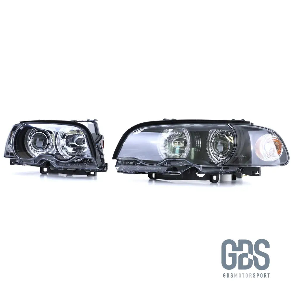 Phares avant Angel Eyes pour BMW Série 3 E46 Coupé / Cabriolet Ph1 H7/H7 - Éclairage de véhicule - GDS Motorsport
