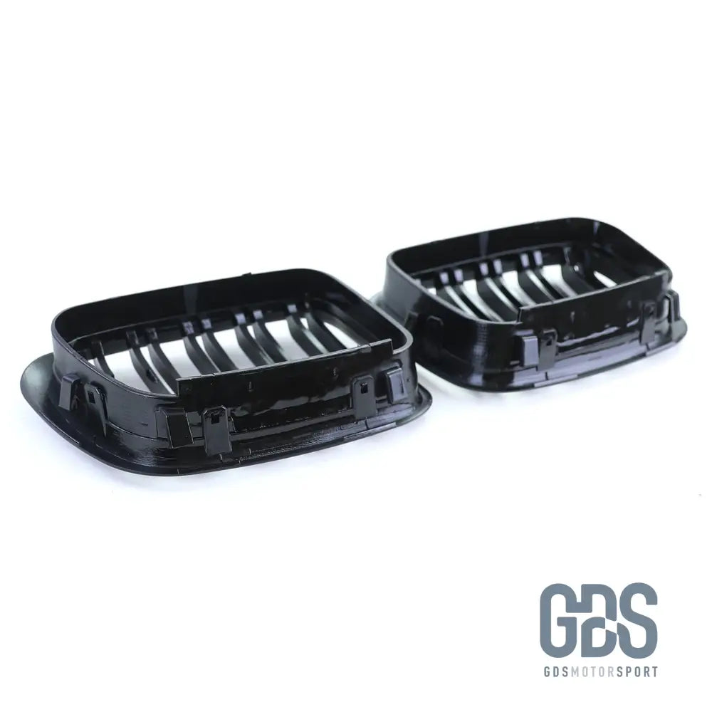 2 Grilles de calandre Double Lame NOIR BRILLANT BMW serie 3 E46 PH1 1999 a 2003 COUPE / CABRIOLET - Calandres - GDS Motorsport