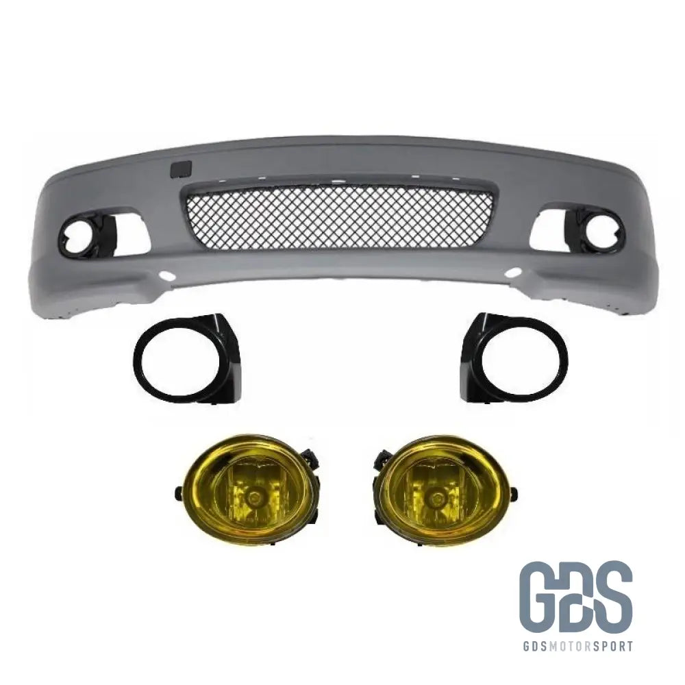 Pare choc avant pack M2 Pour BMW E46 serie 3 Coupe / Cabriolet - avec antibrouillard jaune retro - Choc - GDS Motorsport
