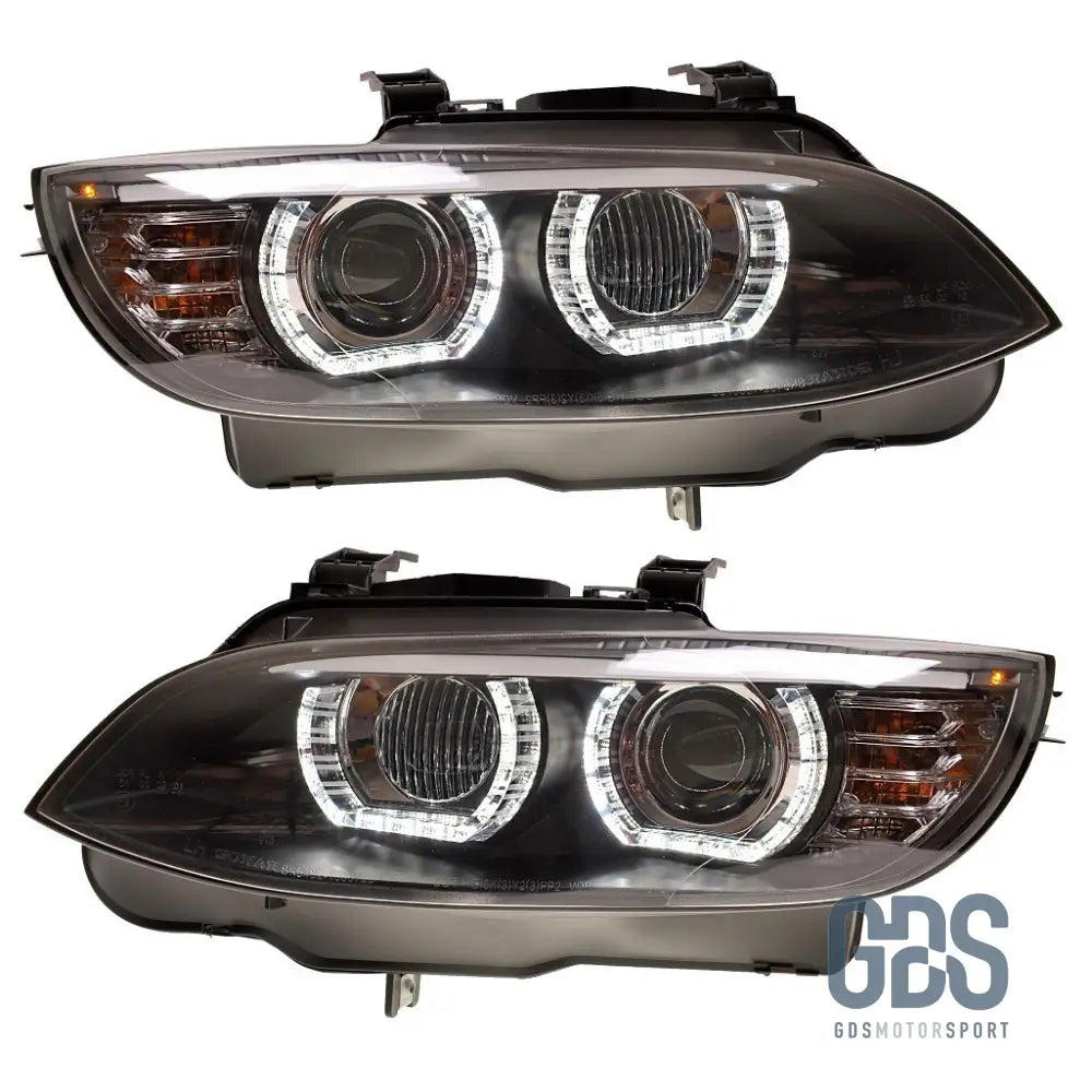 Phares Ange Eyes LED 3D Blanc BMW E92 / E93 phase 1 de 2006 a 2010 - PHARES FEUX - GDS Motorsport