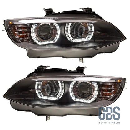 Phares Ange Eyes LED 3D Blanc BMW E92 / E93 phase 1 de 2006 a 2010 - PHARES FEUX - GDS Motorsport