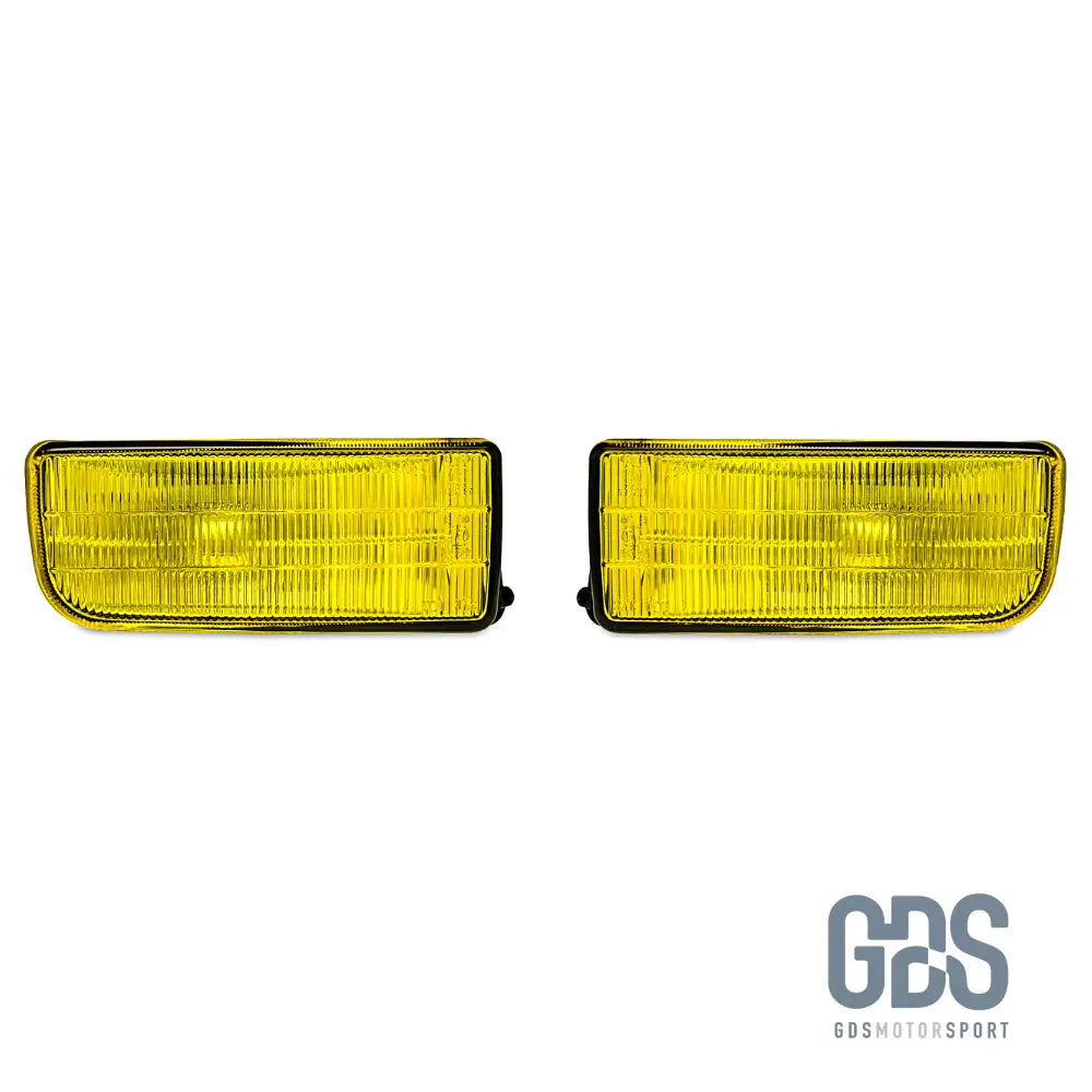 Feux Antibrouillards vitre type strié pour BMW E36 blanc / noir / jaune - Jaune Retro - PHARES FEUX - GDS Motorsport