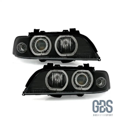Phares Angel Eyes LED BLANC BMW Série 5 E39 Phase 1 avec Xenon D2S / H7 OEM - PHARES FEUX - GDS Motorsport