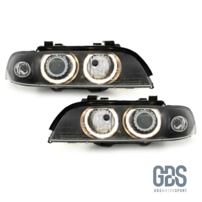 Phares Angel Eyes pour BMW Série 5 E39 Phase 1 avec xenon D2S OEM - PHARES FEUX - GDS Motorsport