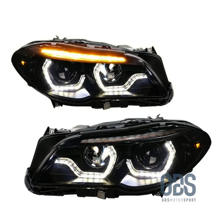 Phares avant Xénon pour BMW Série 5 F10 / F11 Angel eyes 3D LED Phase 1 - Éclairage de véhicule - GDS Motorsport