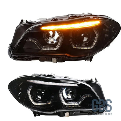 Phares avant Xénon pour BMW Série 5 F10 / F11 Angel eyes 3D LED Phase 2 LCI - Éclairage de véhicule - GDS Motorsport