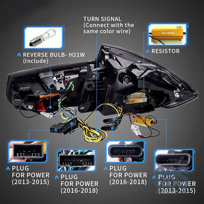 Feux arrières LED Light Bar Dynamique pour BMW Série 3 F30 Fond Noir - Éclairage de véhicule - GDS Motorsport