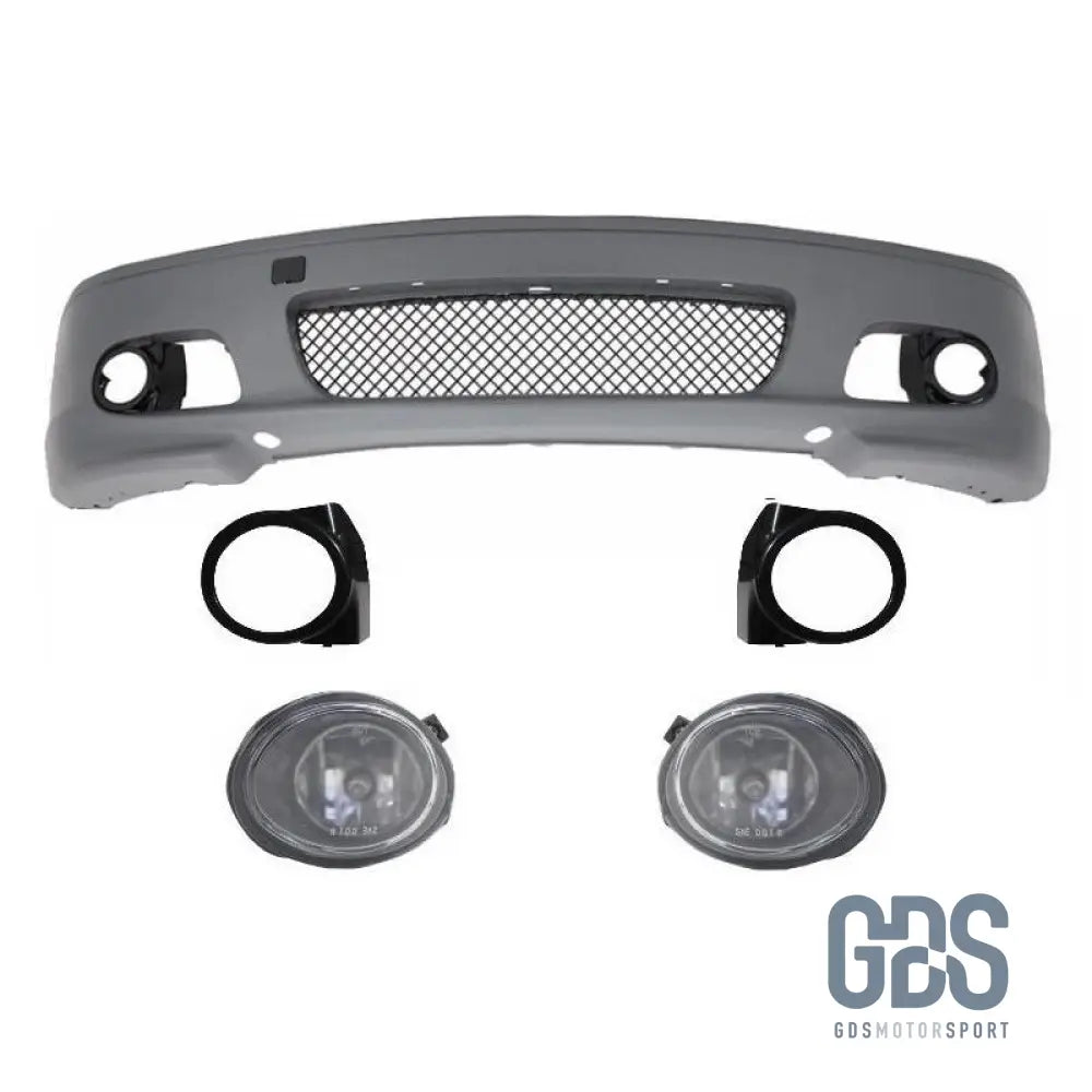 Pare choc avant pack M2 Pour BMW E46 serie 3 Coupe / Cabriolet - Choc avec antibrouillard cristal blanc - GDS Motorsport