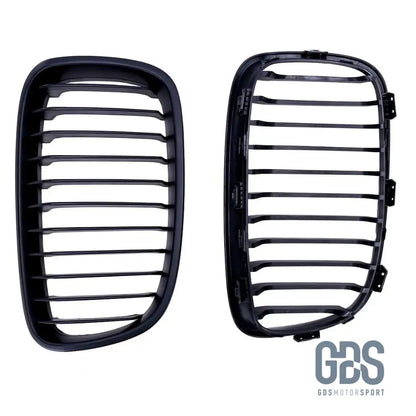Grilles de calandre Noir Mate BMW série 1 F20 F21 Ph 2010 a 2015 - Calandres - GDS Motorsport