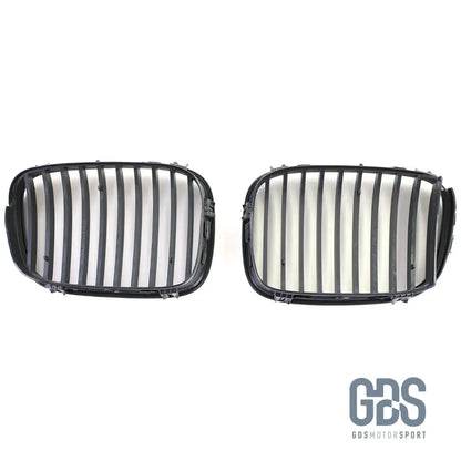 2 Grilles de calandre NOIR MATE Bords fins BMW serie 5 E39 1995 a 2003 - Calandres - GDS Motorsport
