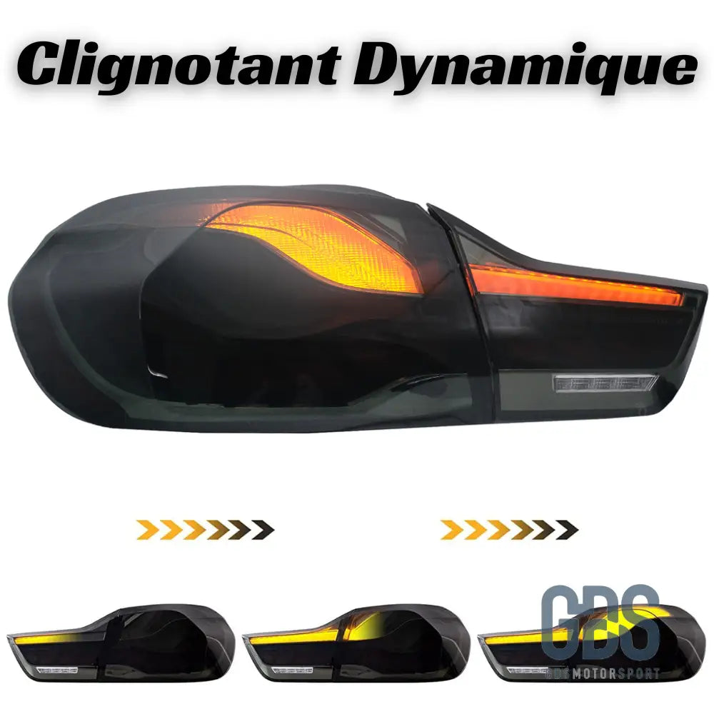 Feux arrières OLED 3D Dynamique light bar pour BMW Série 4 F32/ F33/ F36 Fumé noir - Éclairage de véhicule - GDS Motorsport