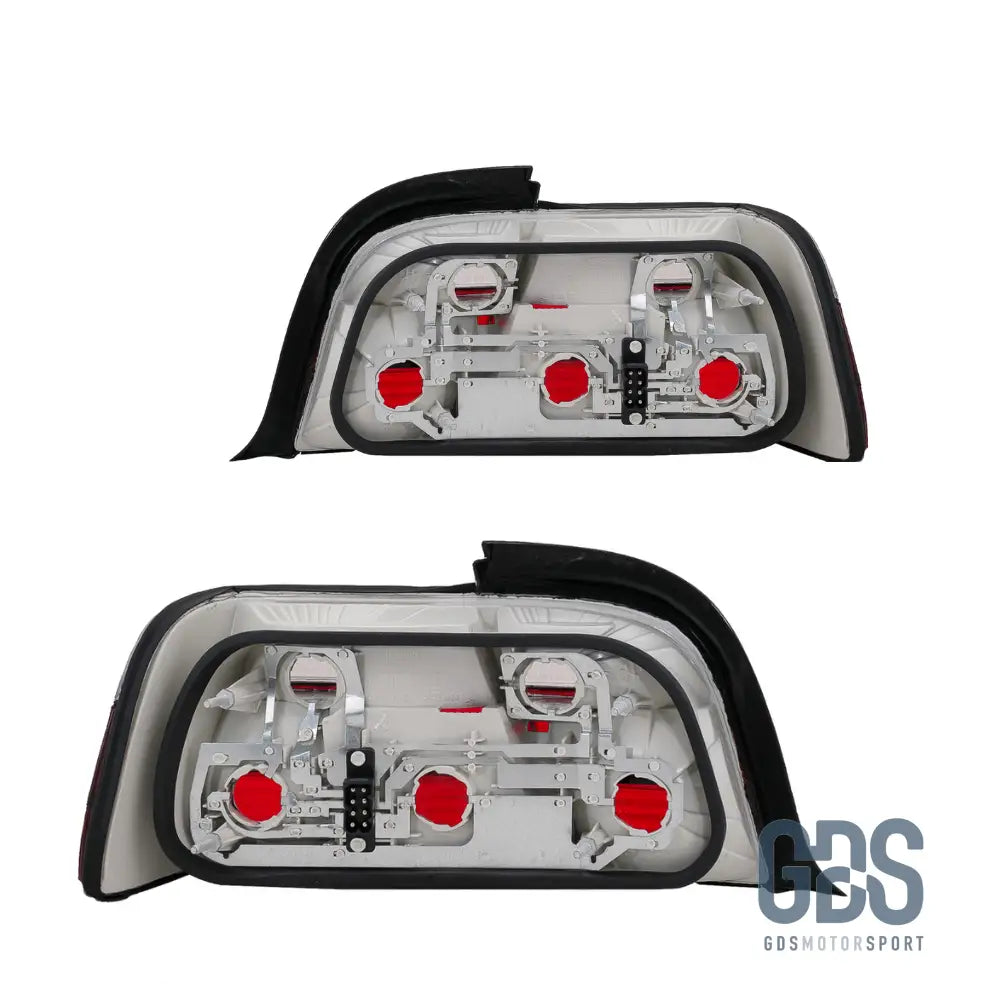 Feux arrières BMW E36 Style M3 rouge et blanc pour Coupé / Cabriolet - PHARES FEUX - GDS Motorsport