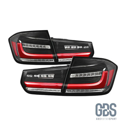 Feux arrières Look G20 Full LED pour BMW Série 3 F30 Fond Noir - Éclairage de véhicule - GDS Motorsport