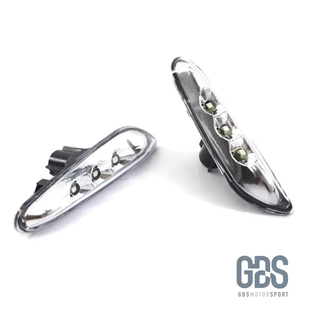 2 répétiteurs de clignotants a LED pour BMW E46 E60 E61 X3 E83 - Blanc cristal - PHARES FEUX - GDS Motorsport