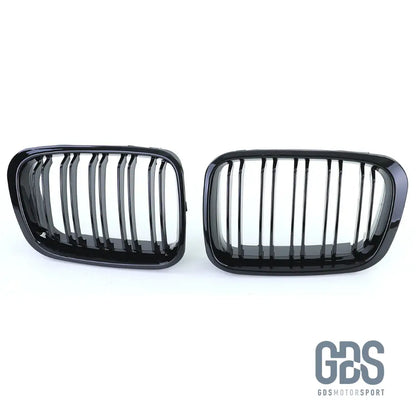 2 Grilles de calandre Double Lame NOIR BRILLANT BMW serie 3 E46 PH1 1999 a 2003 COUPE / CABRIOLET - Calandres - GDS Motorsport