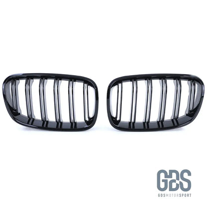 2 Grilles de calandre Noir Brillant double lame BMW série 1 F20 F21 Ph - Calandres - GDS Motorsport
