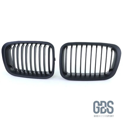 2 Grilles de calandre NOIR MATE BMW serie 3 E46 PH1 1998 a 2001 BERLINE / TOURING - Calandres - GDS Motorsport