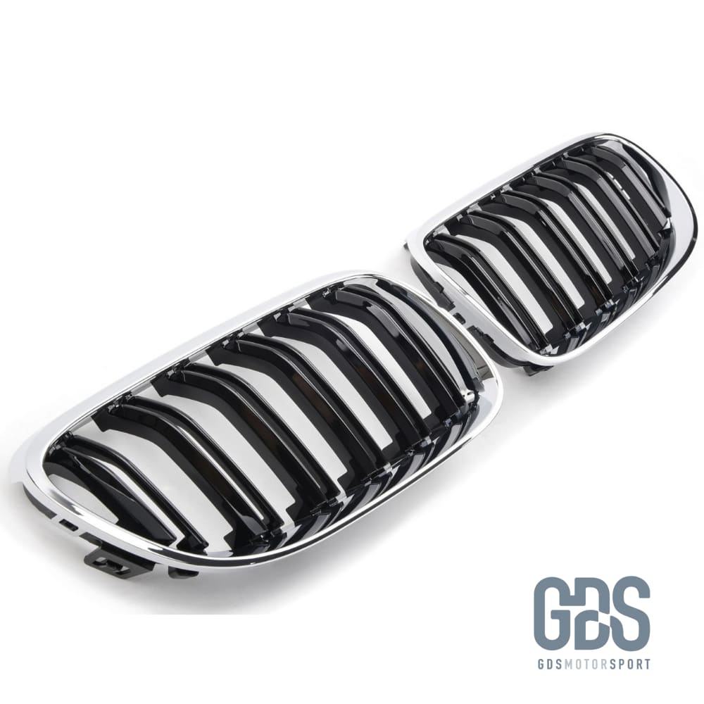 Grilles de calandre type M4 Chrome et noir brillant BMW serie 3 E92 E93 phase 1 06-09 - Calandres - GDS Motorsport