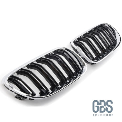 Grilles de calandre type M4 Chrome et noir brillant BMW serie 3 E92 E93 phase 1 06-09 - Calandres - GDS Motorsport
