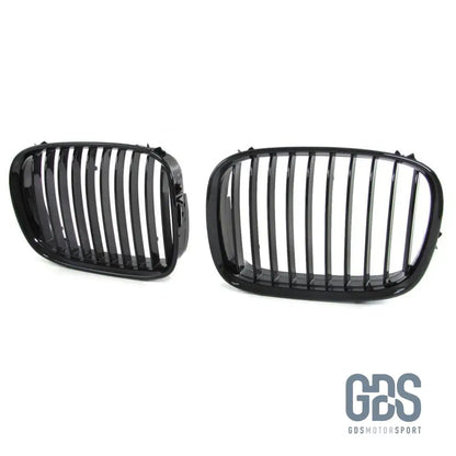 2 Grilles de calandre NOIR BRILLANT BMW serie 5 E39 1995 a 2003 - Calandres - GDS Motorsport